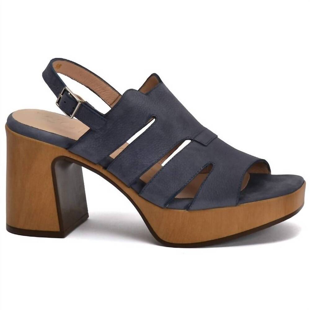 NEW WONDERS women's l-1422 suede platform sandal in baltic